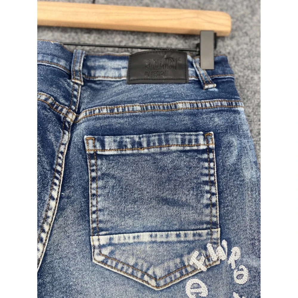 Evolution In Design FWRD Logo Denim Jacket Jeans Set XL 18-20 Blue 2pc Suit
